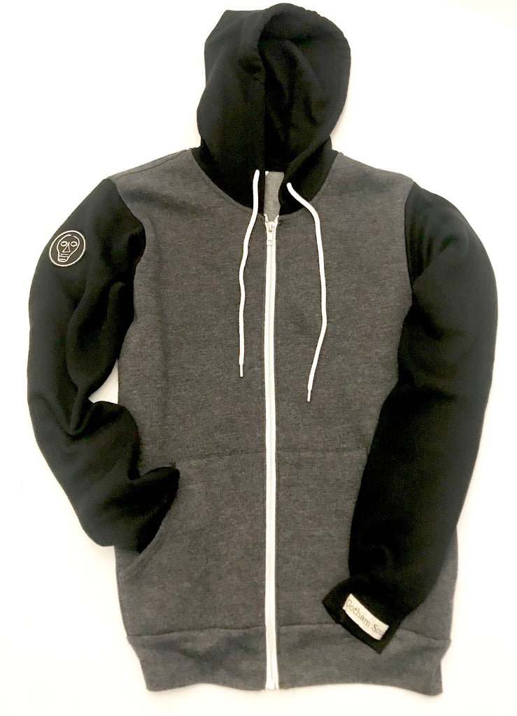 Black & Gray Zip-up Hoodie