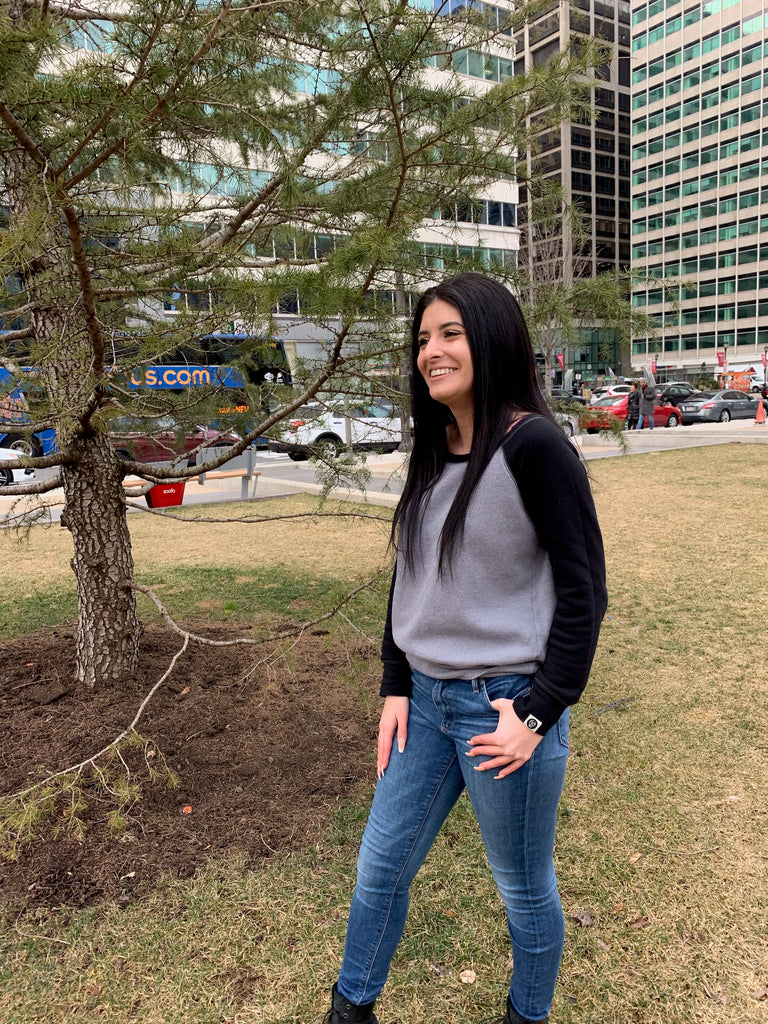 Black & Gray Colorblock Sweatshirt